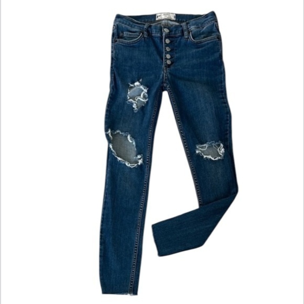 Free People super skinny button fly jeans size 25